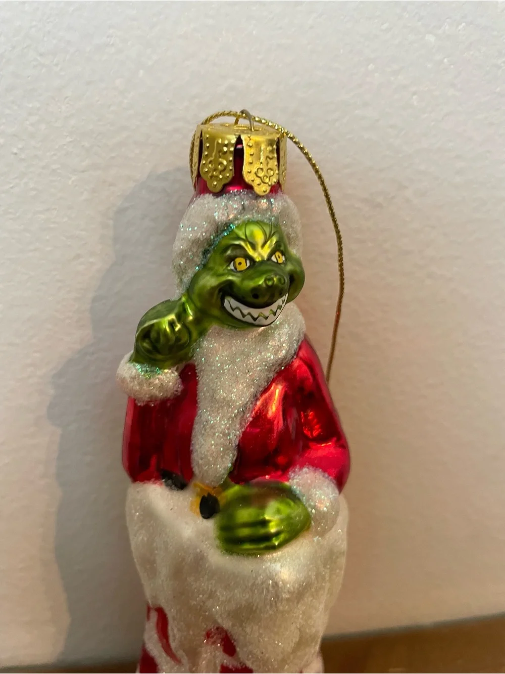 RARE KURT ADLER Glass Ornament The GRINCH Who Stole Christmas Chimney DR SUESS